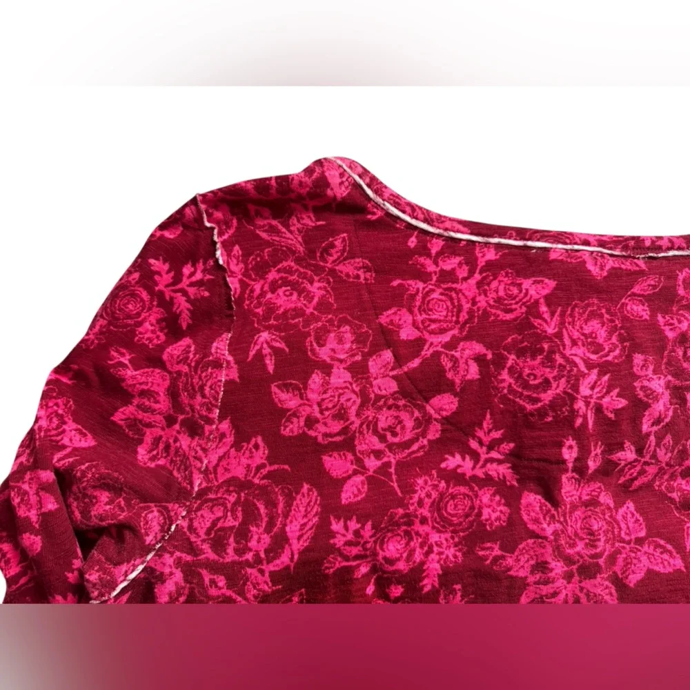 Sundance Rosey Delights Floral Cotton Henley XL - Picture 7 of 10